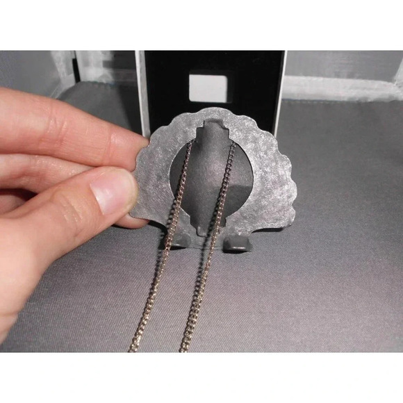 New 3 & 1 Picture Frame Earring Necklace Set Sand Dollar Sea Shell Design - Picture 3 of 4